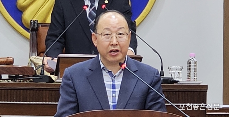 김남현 기획예산담당관이 제2회 추가경정 예산에 대한 제안 설명을 하고 있다. (사진=문석완 기자)