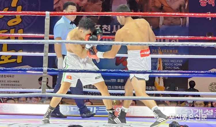 복싱경기 장면. (사진=문석완 기자)