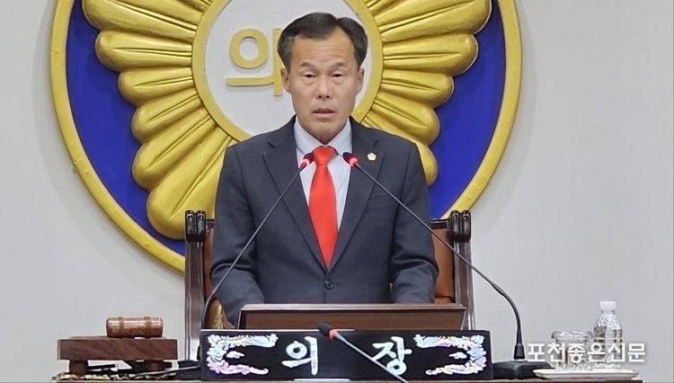 서과석 의장이 개회사를 하고 있다. (사진=문석완 기자)