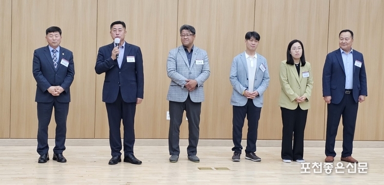 철원군의회 의원들.(왼쪽부터 박기준 의장, 한종문 부의장, 강세용 의원, 김광성 의원, 이다은 의원, 장용 의원)