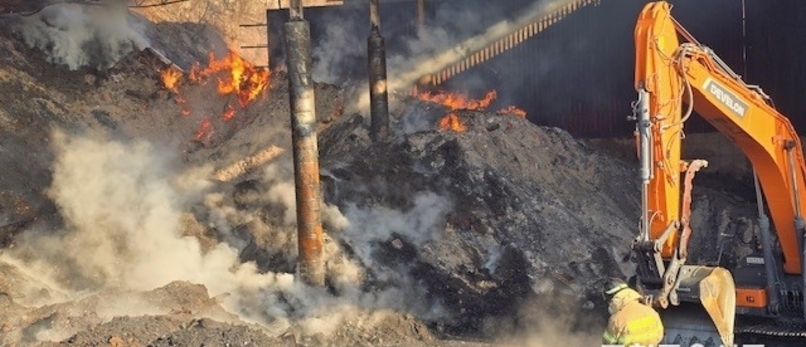 포천소방서, 자원순환시설 화재 9일만에 완진